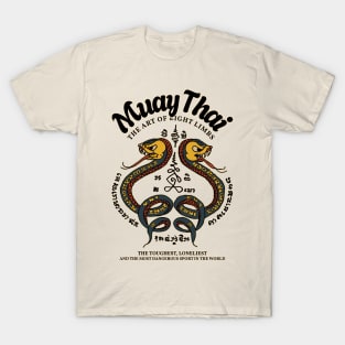 Vintage Muay Thai Tattoo Snakes T-Shirt